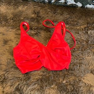Venus bikini top. Red cris cross. Like new